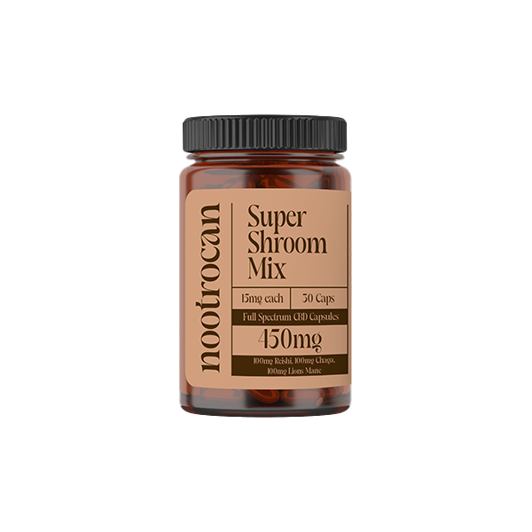 Nootrocan 450mg Full Spectrum CBD Nootropic Capsules - 30 Caps - Super Shroom Mix